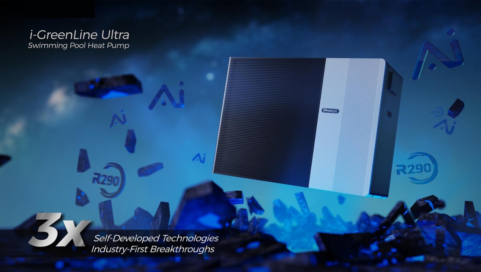 PHNIX Launches the Industry-First AI Full Inverter R290 Swimming Pool Heat Pump, Achieving 30% More Energy Savings