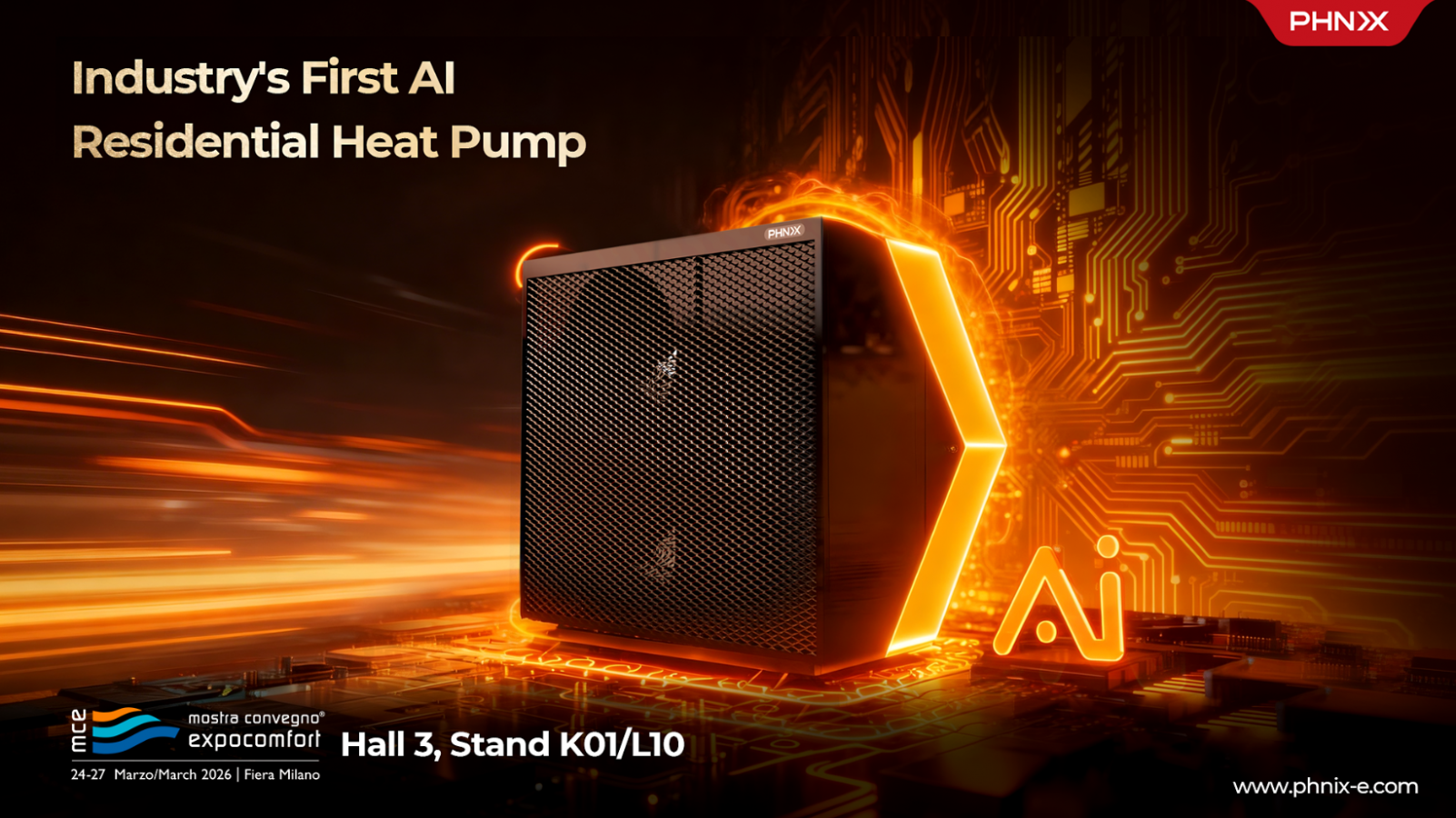 PHNIX to Unveil "AI-Powered All-Scenario Heat Pump Ecosystem" at MCE Milan 2026
